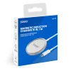 Bezvadu iekštelpu mobilais lādētājs SAVIO LA-11, Qi 1.2, 15 W, balts, 55×55×5 mm