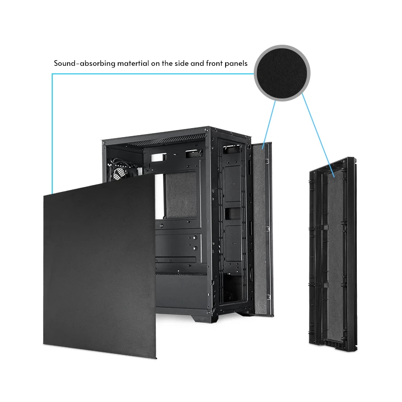 Chieftec AS-02B-OP datora korpuss Midi Tower Melns