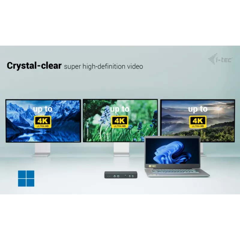 i-tec USB-C Intelligent Triple Display Docking Station + Power Delivery 100W