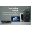 ITEC i-tec USB-C KVM Dock PRO trim resursdatoriem, dubultā video, 2× jaudas piegāde (līdz 92 W), USB 3.2, 10 Gbps, Gigabit Ethernet