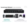 ITEC i-tec USB-C KVM Dock PRO trim resursdatoriem, dubultā video, 2× jaudas piegāde (līdz 92 W), USB 3.2, 10 Gbps, Gigabit Ethernet