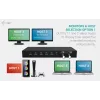 ITEC i-tec USB-C KVM Dock PRO trim resursdatoriem, dubultā video, 2× jaudas piegāde (līdz 92 W), USB 3.2, 10 Gbps, Gigabit Ethernet