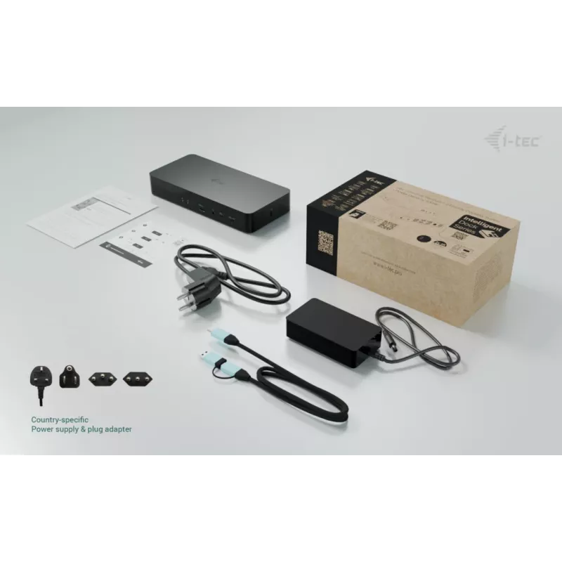 Dokstacija i-tec CAINTGDUAL4KDOCPD Dual Display Power Delivery 100W