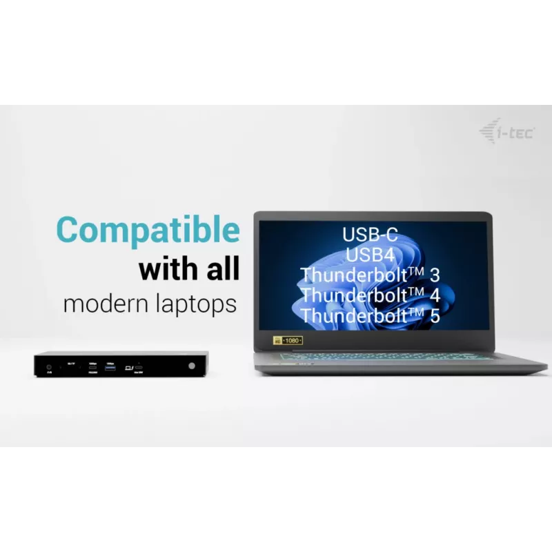 i-tec Thunderbolt4 Triple Display dokstacija + 96W strāvas padeve