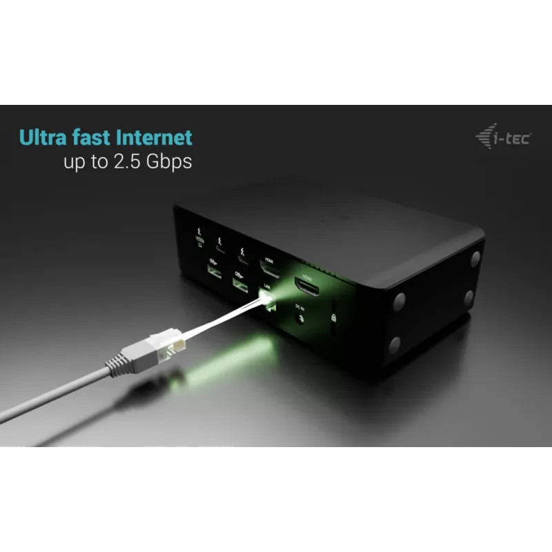 i-tec Thunderbolt5 Quattro Display dokstacija, 5x USB, 2.5 GLAN + Power Delivery 140W