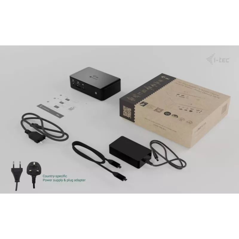 i-tec Thunderbolt5 Quattro Display dokstacija, 5x USB, 2.5 GLAN + Power Delivery 140W