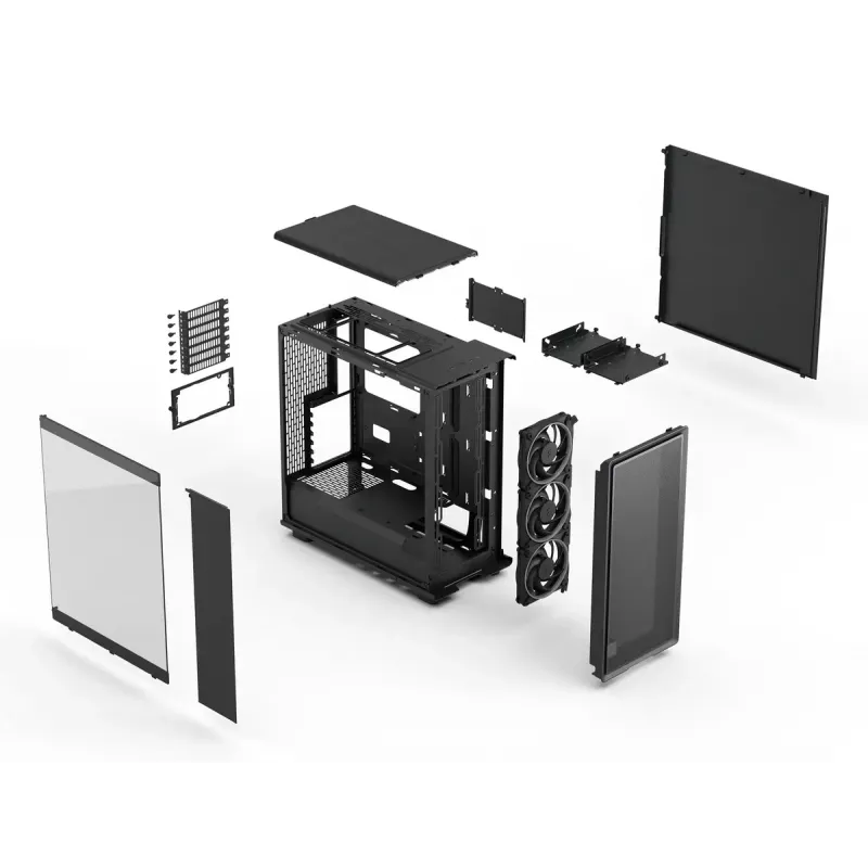 PC korpuss Fractal Design Epoch Melns TG RGB Light Tint Midi Tower Melns