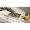 Bosch Serie 6 PCQ7A5I90 plīts virsma Nerūsējošais tērauds Iebūvējama 75 cm Gāzes 5 zona(s)
