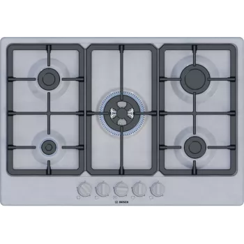 Bosch Serie 4 PGQ7B5K90 plīts virsma Nerūsējošais tērauds Iebūvējams 75 cm Gāze 5 zona(s)