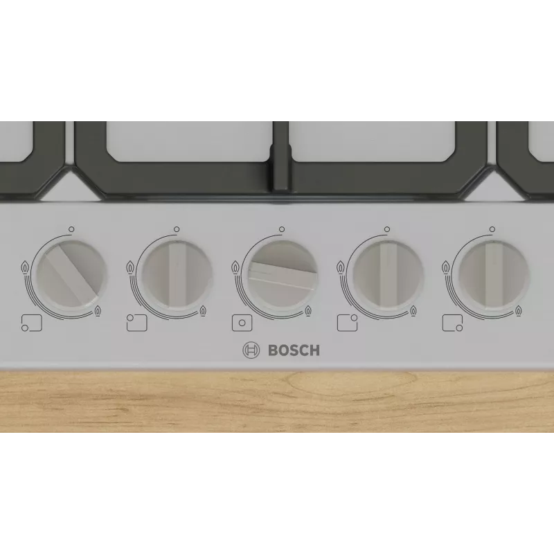 Bosch Serie 4 PGQ7B5K90 plīts virsma Nerūsējošais tērauds Iebūvējams 75 cm Gāze 5 zona(s)