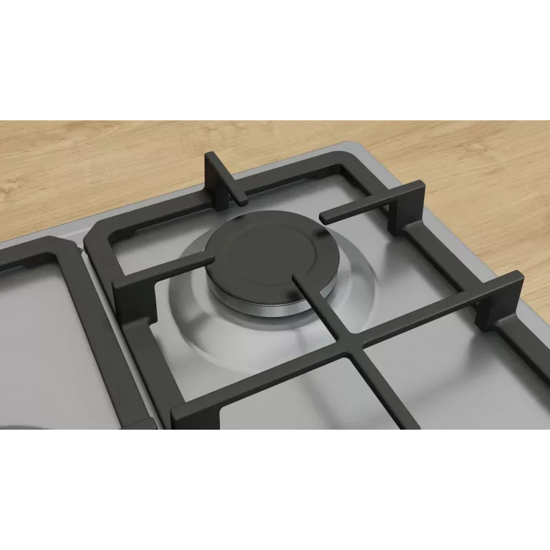 Bosch Serie 4 PGQ7B5K90 plīts virsma Nerūsējošais tērauds Iebūvējams 75 cm Gāze 5 zona(s)