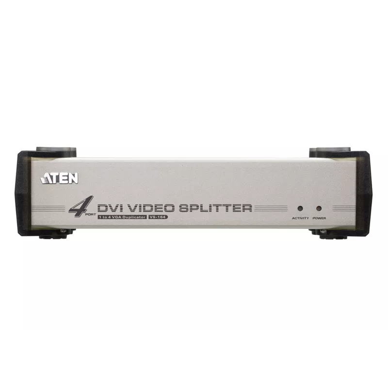ATEN 4 portu DVI audio/video sadalītājs, DVI, 4x DVI-I, 1920 x 1200 pikseļi, melns, sudrabots, metāls, Full HD