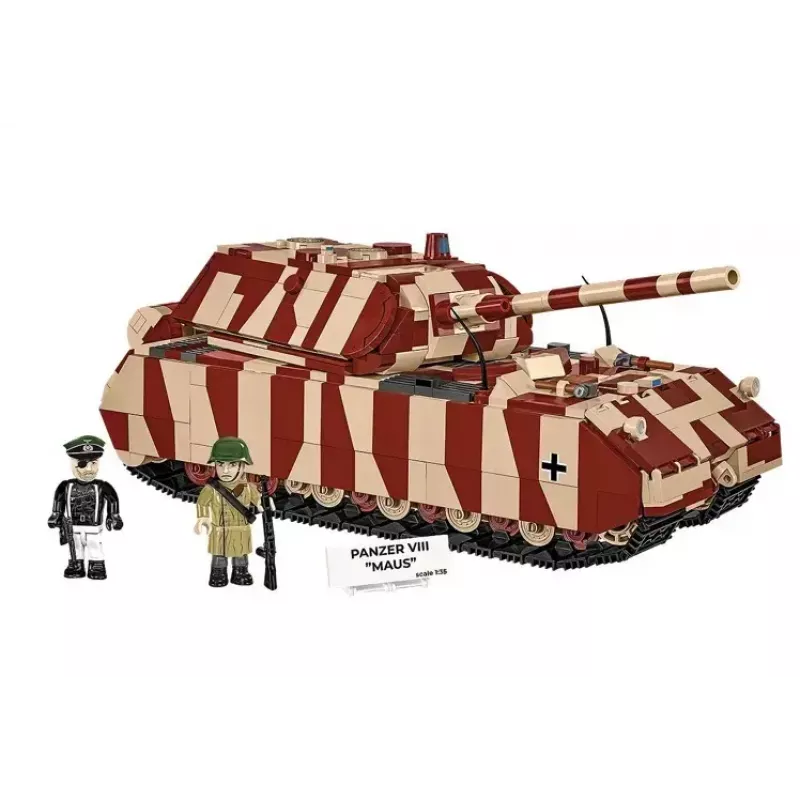 Cobi Building Blocks Panzer VIII Maus modeļa komplekts mērogā 1:35 COBI-3138, detalizēta militārā transportlīdzekļa replika