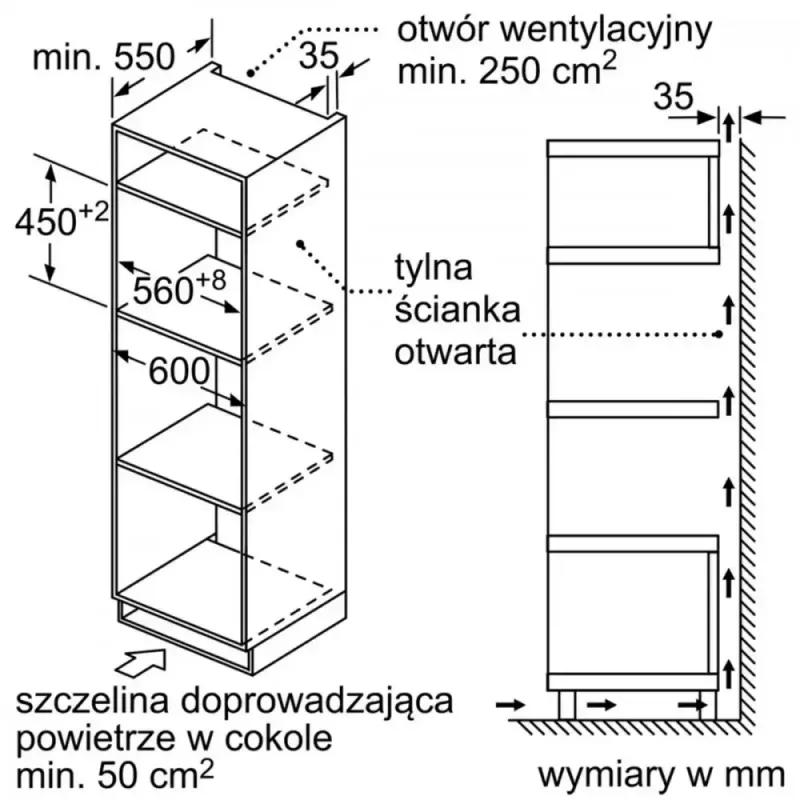 Bosch Serie 6 CMA585GB1 mikroviļņu krāsns Melna Kombinētā mikroviļņu krāsns Iebūvējama 44 L 900 W