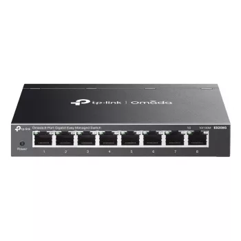 TP-Link Omada ES208G tīkla slēdzis Pārvaldāms L2 Gigabit Ethernet (10/100/1000) Melns