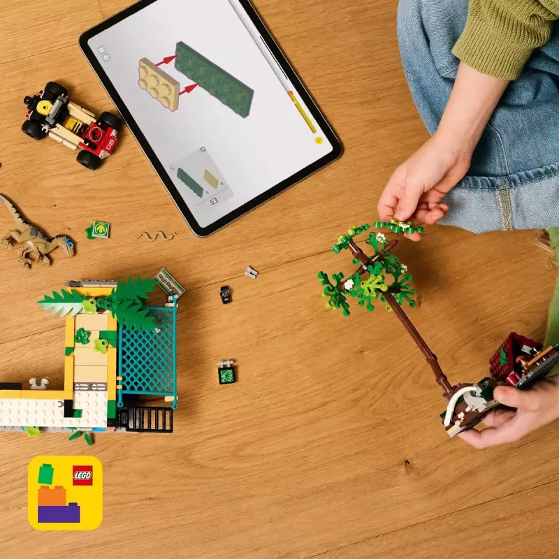 LEGO Jurassic World komplekts 76973 — Raptors un titanozaurs ar 3 figūrām, 582 detaļām, vecumam 7+