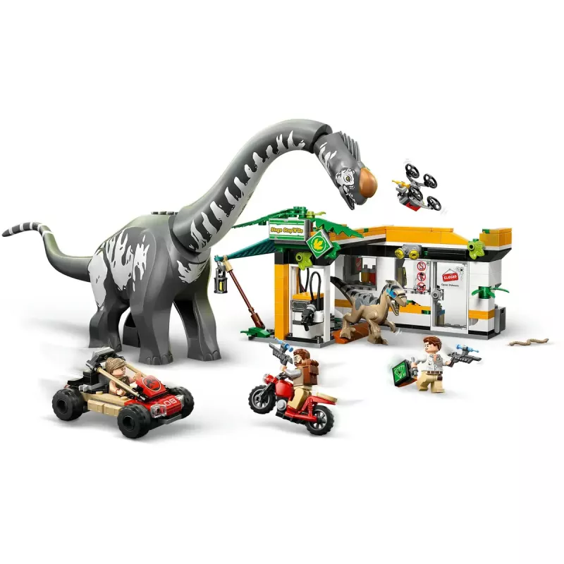 LEGO Jurassic World komplekts 76973 — Raptors un titanozaurs ar 3 figūrām, 582 detaļām, vecumam 7+