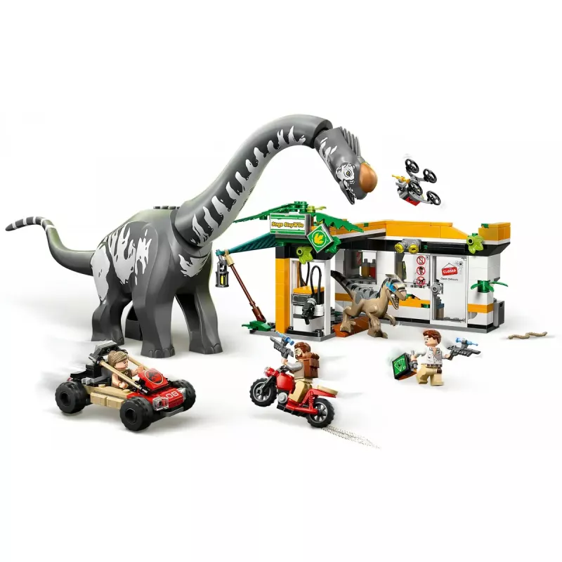 LEGO Jurassic World komplekts 76973 — Raptors un titanozaurs ar 3 figūrām, 582 detaļām, vecumam 7+