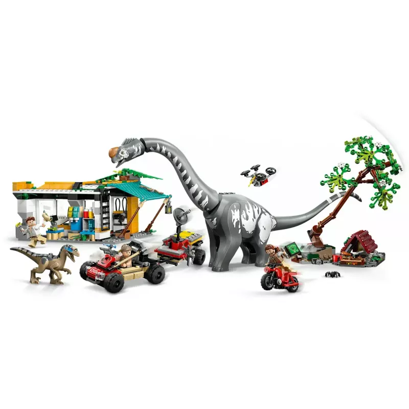 LEGO Jurassic World komplekts 76973 — Raptors un titanozaurs ar 3 figūrām, 582 detaļām, vecumam 7+