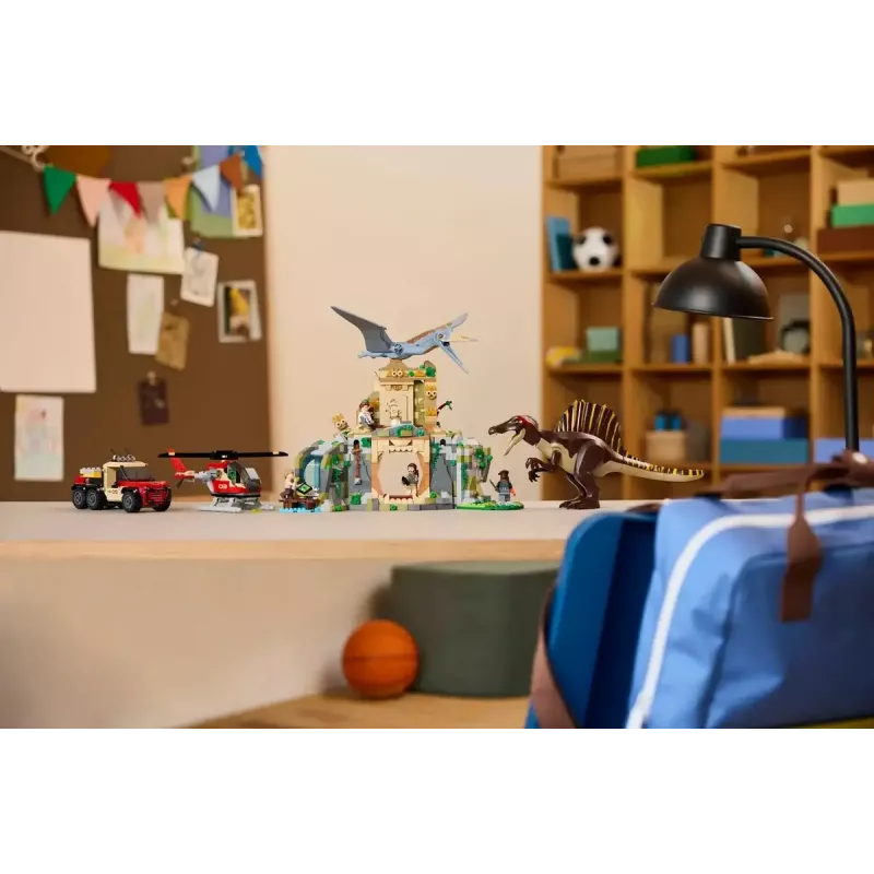 LEGO Jurassic World Air Mission ar Quetzalcoatlus un Spinosaurus 76976 — 984 gab., 4 minifigūras, vecumam 8+