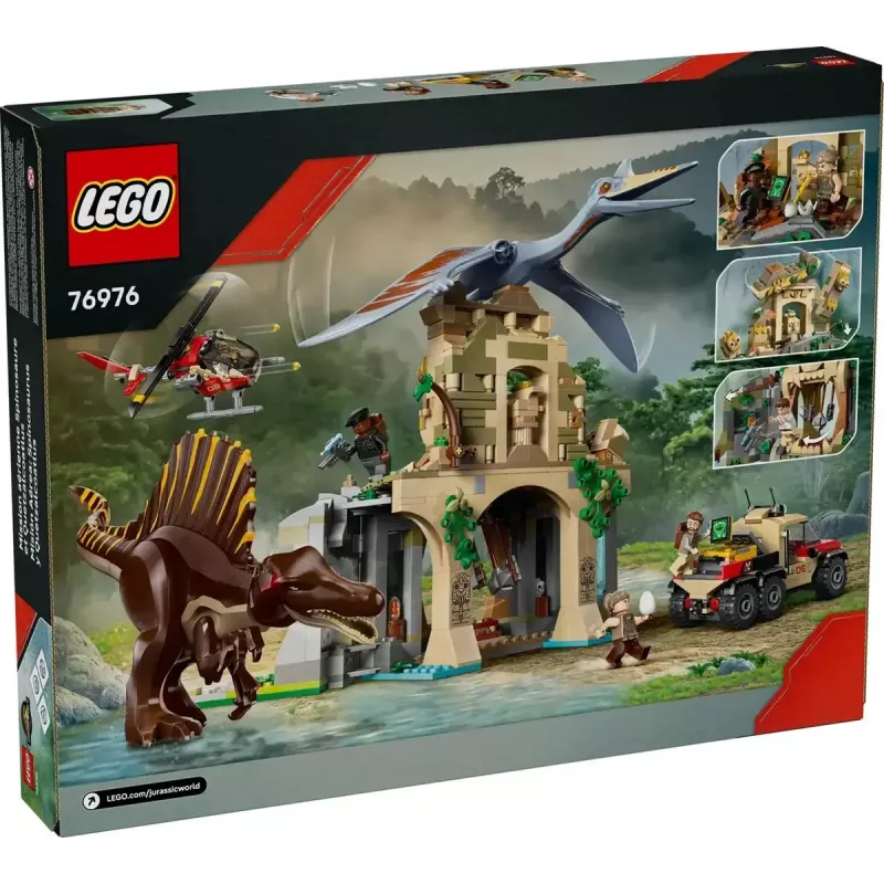 LEGO Jurassic World Air Mission ar Quetzalcoatlus un Spinosaurus 76976 — 984 gab., 4 minifigūras, vecumam 8+