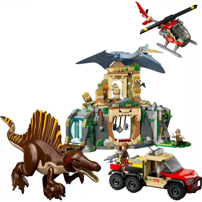 LEGO Jurassic World Air Mission ar Quetzalcoatlus un Spinosaurus 76976 — 984 gab., 4 minifigūras, vecumam 8+