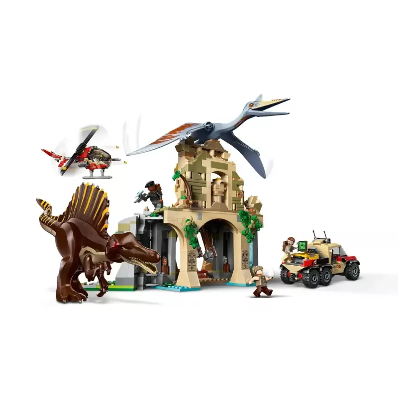 LEGO Jurassic World Air Mission ar Quetzalcoatlus un Spinosaurus 76976 — 984 gab., 4 minifigūras, vecumam 8+