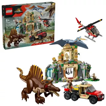 LEGO Jurassic World Air Mission ar Quetzalcoatlus un Spinosaurus 76976 — 984 gab., 4 minifigūras, vecumam 8+