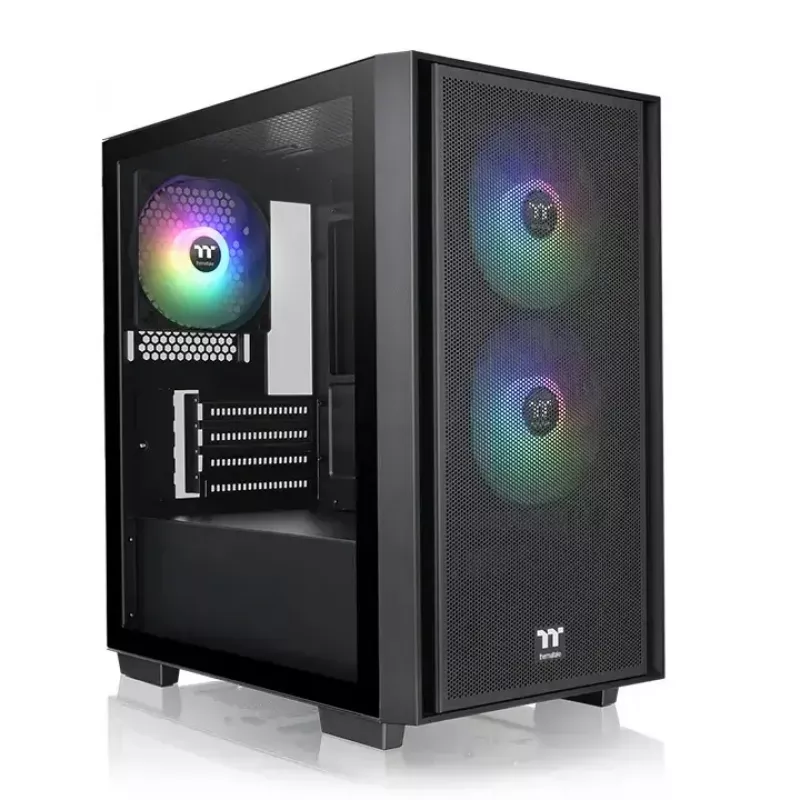 PC korpuss Thermaltake Versa H16 TG ARGB Micro Tower melns
