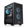 PC korpuss Thermaltake Versa H16 TG ARGB Micro Tower melns