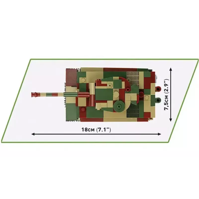 Mēroga modeļa būvēšanas komplekts Cobi Pz.Kpfw. VI Tiger Ausf. E 1:35 mērogā, detalizēts ķieģeļu komplekts