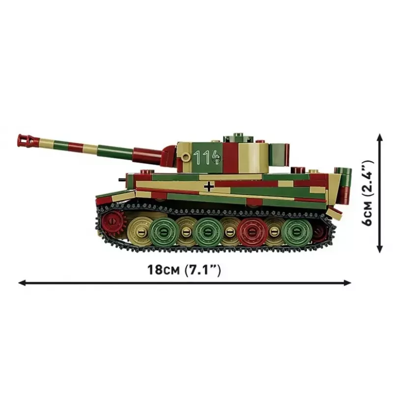 Mēroga modeļa būvēšanas komplekts Cobi Pz.Kpfw. VI Tiger Ausf. E 1:35 mērogā, detalizēts ķieģeļu komplekts