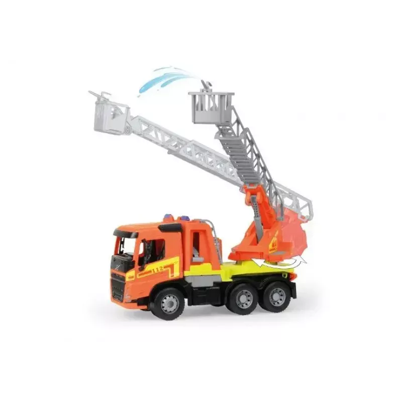 Rotaļu ugunsdzēsēju mašīna Lena Volvo FMX Vehicle Worxx ar kāpnēm, modelis 04625