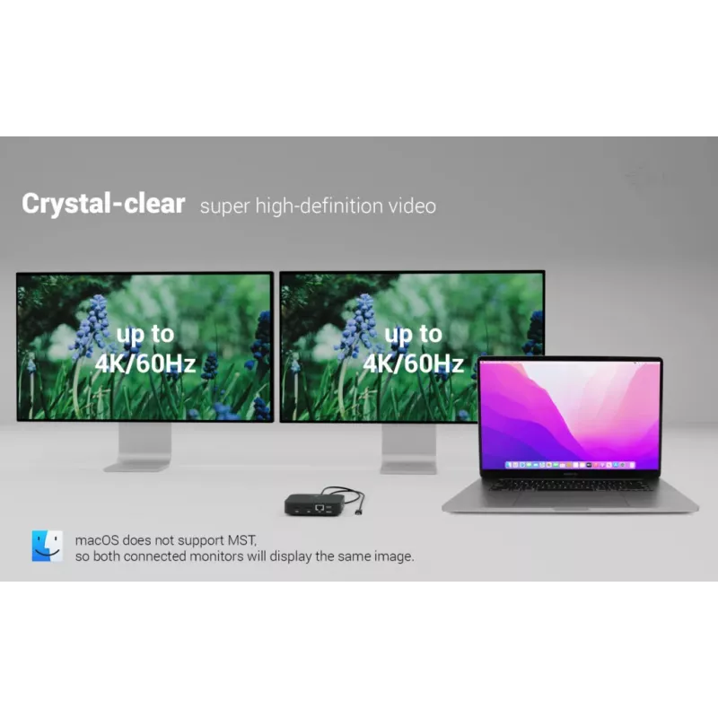 Dokstacija ITEC USB-C Dual HDMI C31DUALHDMIDOCKPD — Dual 4K 60Hz, 100W Power Delivery