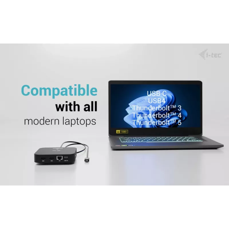 USB-C dubultais HDMI adapteris ITEC C31DUALHDMIDPD100 — dubultais HDMI 4K@60Hz, USB-C strāvas padeve 100 W