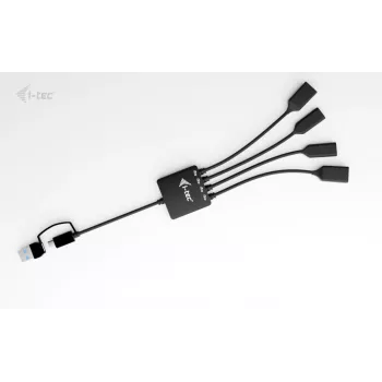 i-tec USB-C/USB-A kabeļa centrmezgls 4 pieslēgvietas (2x USB-C, 2x USB-A)