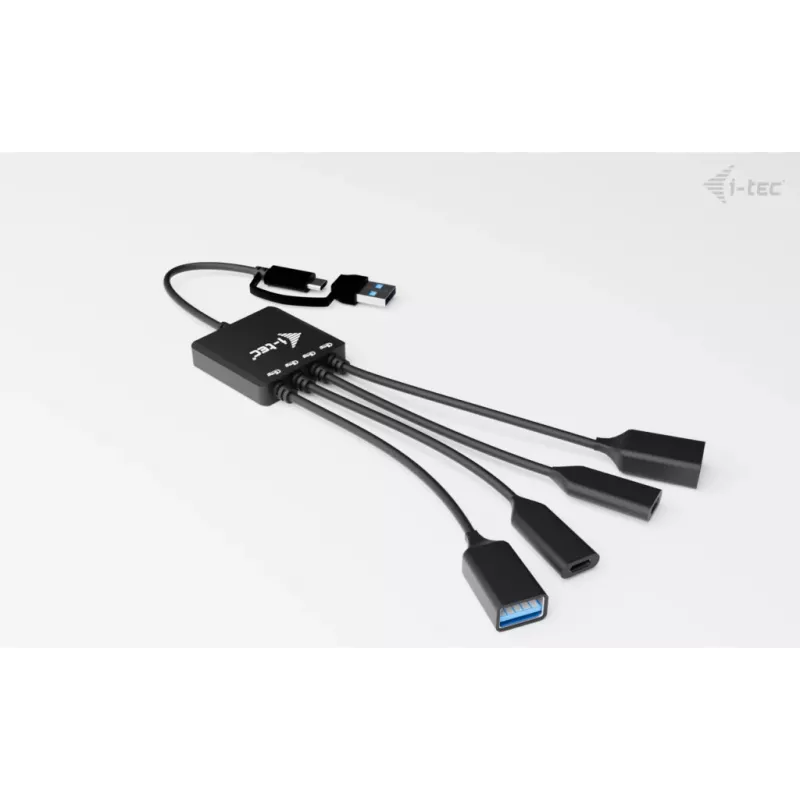 i-tec USB-C/USB-A kabeļa centrmezgls 4 pieslēgvietas (2x USB-C, 2x USB-A)