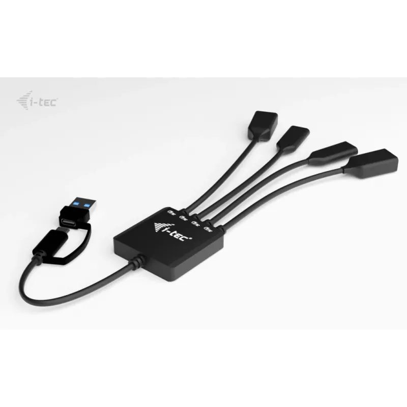 i-tec USB-C/USB-A kabeļa centrmezgls 4 pieslēgvietas (2x USB-C, 2x USB-A)