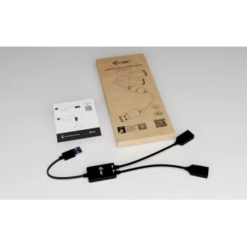 USB-A centrmezgls ITEC U3CBLHUB2A — 2 pieslēgvietas, USB 3.0 līdz 5 Gbps