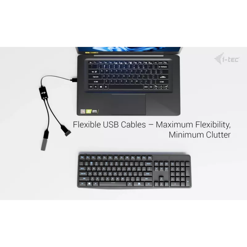 USB-A centrmezgls ITEC U3CBLHUB2A — 2 pieslēgvietas, USB 3.0 līdz 5 Gbps