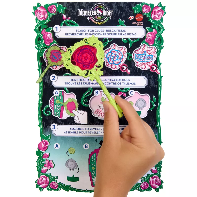 Monster High Skulltimate Secrets Garden Mysteries Playset, Venus McFlytrap lelle ar 19+ pārsteigumiem