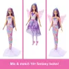 Barbie lelle Fantāzijas modes komplekts ar piederumiem, ieskaitot nāras asti, fejas spārnus un kaklarotas