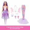 Barbie lelle Fantāzijas modes komplekts ar piederumiem, ieskaitot nāras asti, fejas spārnus un kaklarotas