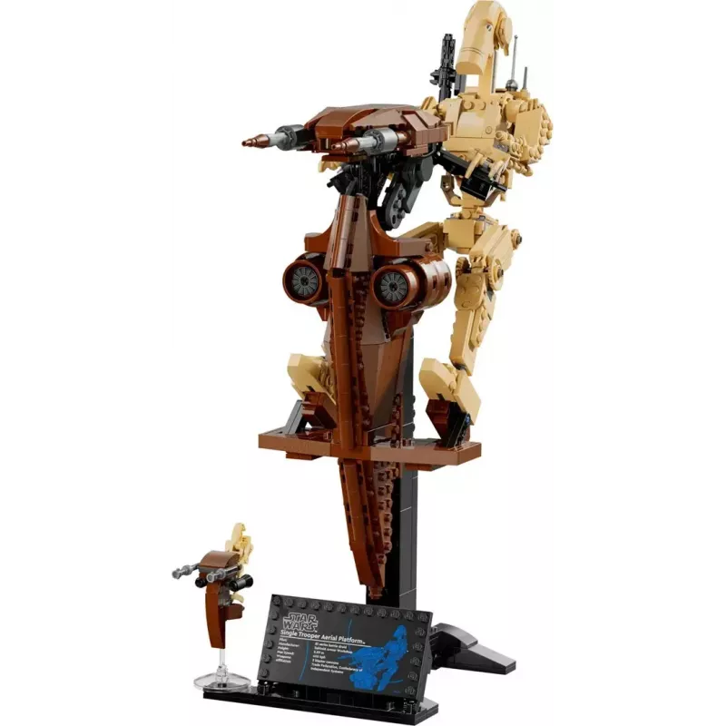 LEGO būvkomplekts Star Wars Battle Droid ar STAP 75428 — 1088 detaļas, 1 minifigūra, displeja izmērs 140×380×300 mm
