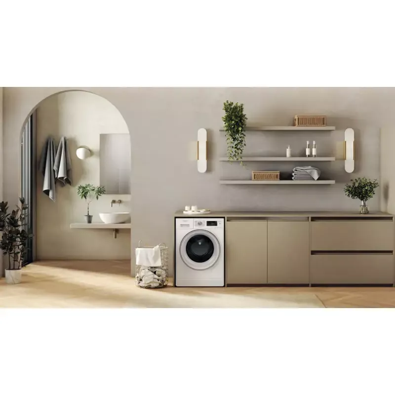 Veļas mazgājamā un žāvējamā mašīna WHIRLPOOL FFWDB 864489 SV EE ar priekšējo ielādi 6 kg 1400 apgr./min balta