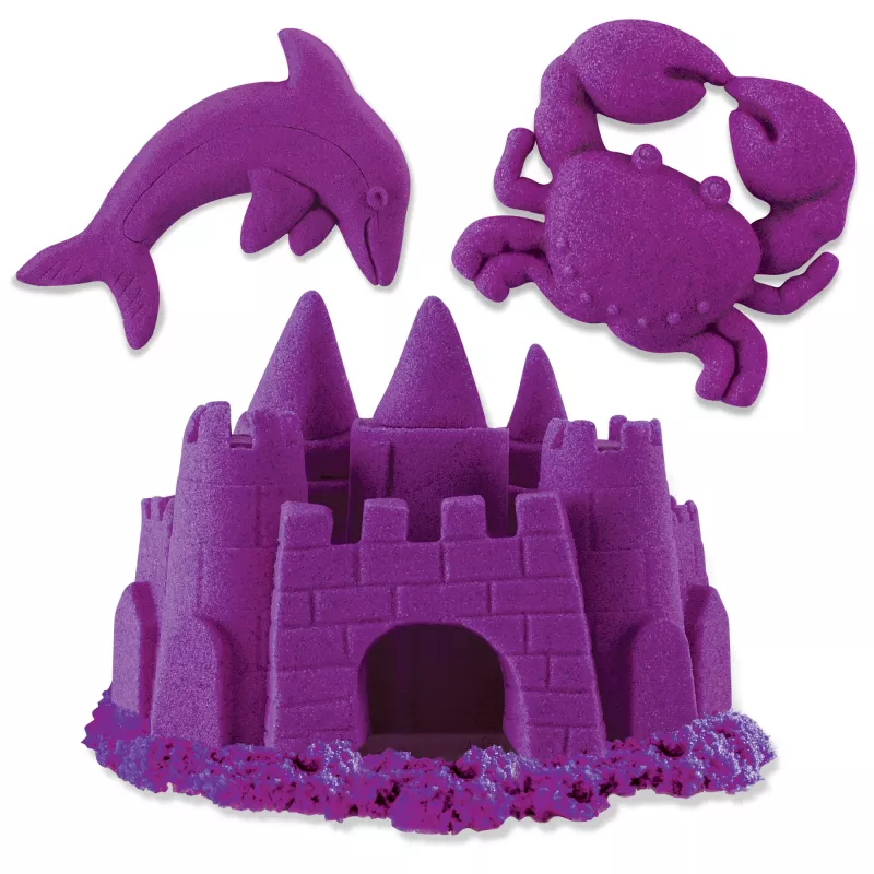 Kinetic Sand, 2 mārciņu purpura rotaļu smiltis, veidojamas sensorās rotaļlietas bērniem, atkārtoti aizvākojams maiss (iepakojums var atšķirties), no 3 gadu vecuma