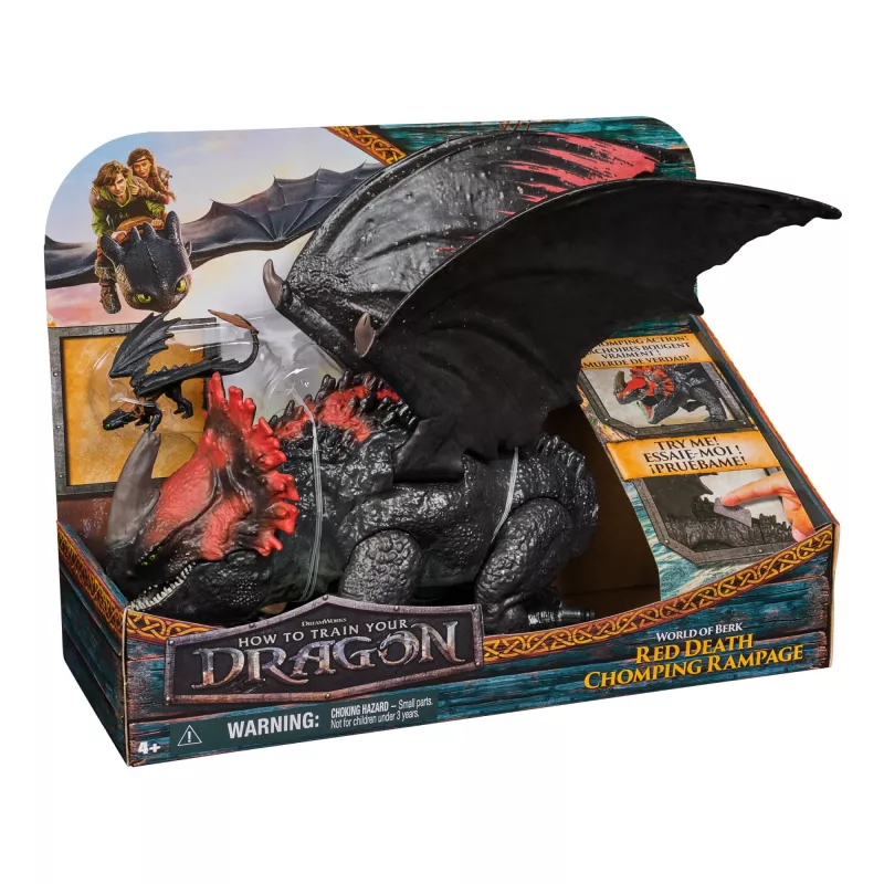 11-collu Rotaļu Pūķis Spin Master — World of Berk: Sarkanās Nāves Graujošais Uzbrukums ar ekskluzīvu Bezzobja figūriņu, vecumam 4+