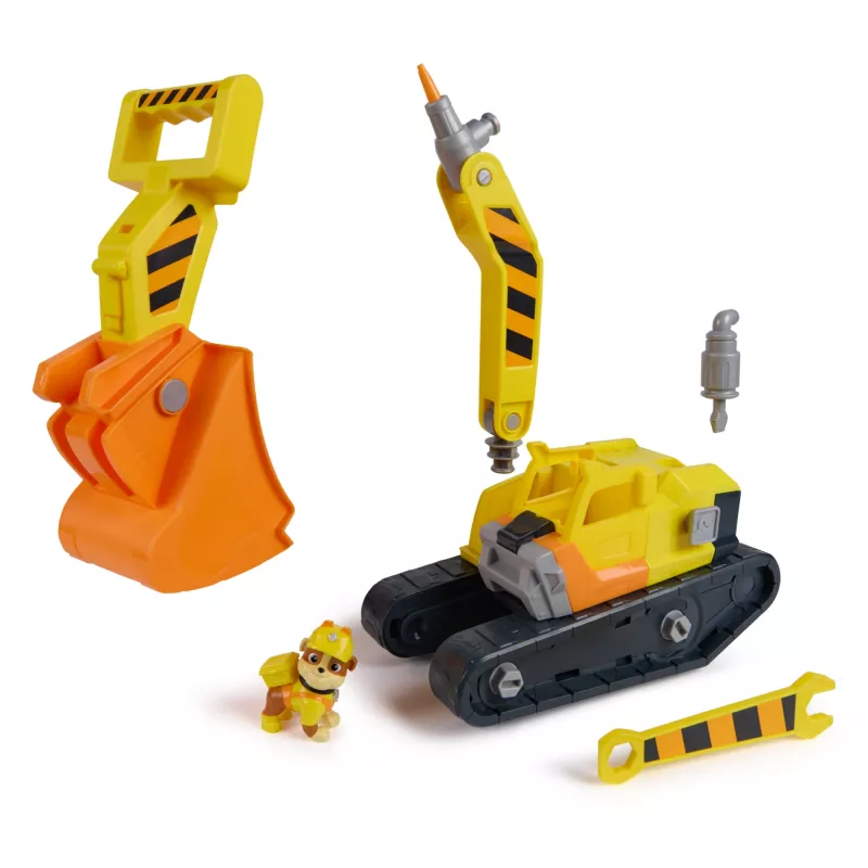 Rubble & Crew Rubble's Ultimate Tool Bulldozer Transportlīdzeklis, Rotaļlietu Kravas Auto ar Darbības Figūru, PAW Patrol Bērnu Rotaļlietas Zēniem un Meitenēm no 3 Gadiem