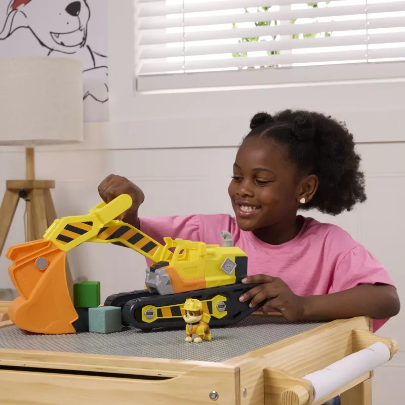 Rubble & Crew Rubble's Ultimate Tool Bulldozer Transportlīdzeklis, Rotaļlietu Kravas Auto ar Darbības Figūru, PAW Patrol Bērnu Rotaļlietas Zēniem un Meitenēm no 3 Gadiem