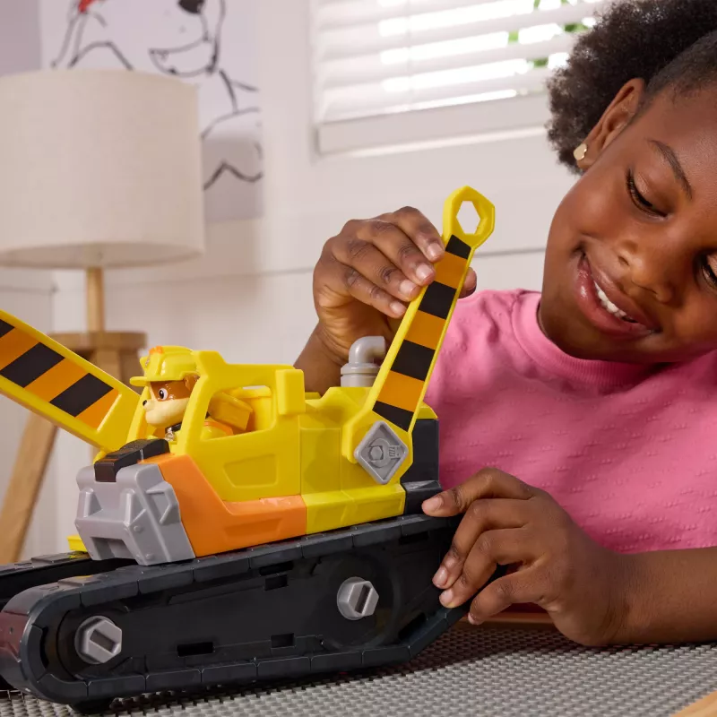 Rubble & Crew Rubble's Ultimate Tool Bulldozer Transportlīdzeklis, Rotaļlietu Kravas Auto ar Darbības Figūru, PAW Patrol Bērnu Rotaļlietas Zēniem un Meitenēm no 3 Gadiem